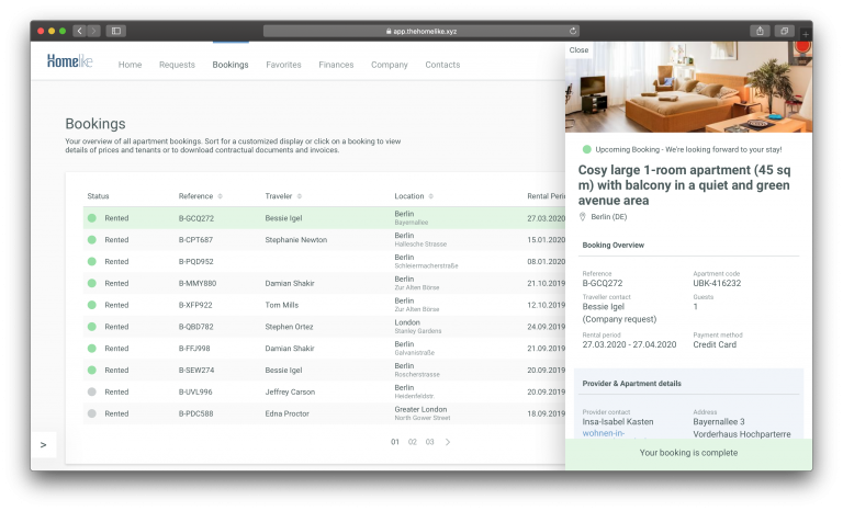 homelike-dashboard-buchungen-bildschirmfoto