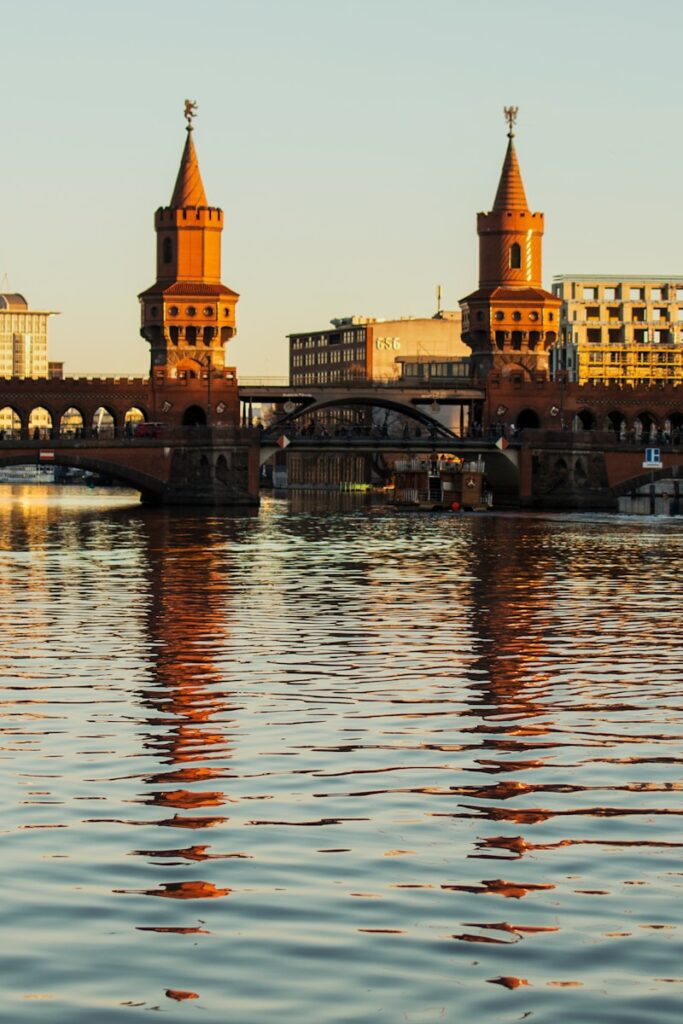 View of the Oberbaumbrücke, Friedrichschain-Kreuzberg bridge