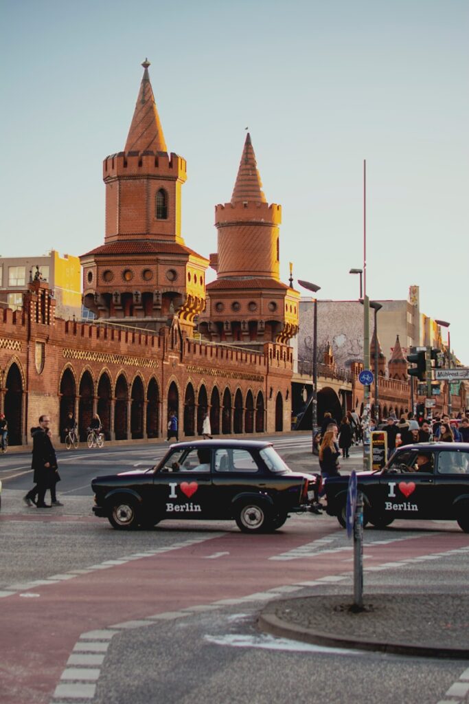 Photo of a bustling street in Friedrichshain