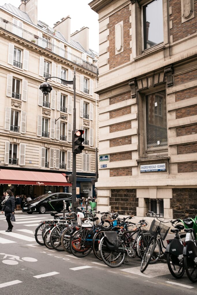 Cycling in Paris has become a popular mode of transportation, thanks to the city's expanding bike-friendly infrastructure and dedicated lanes, reflecting a cultural shift towards more sustainable and eco-friendly travel.